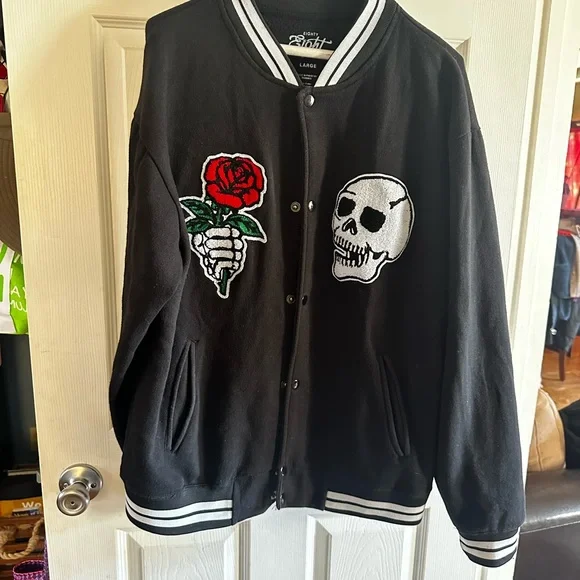Varsity Jacket Rose Jackets Men Guns N' Roses Cross Primitive